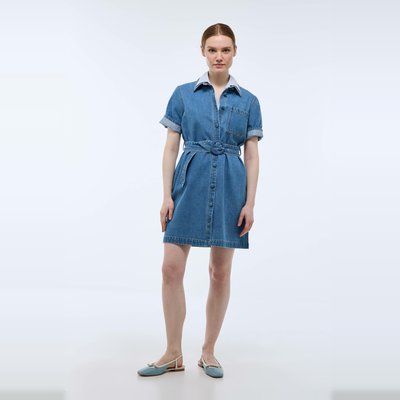 Robe courte cintrée  denim en coton BIO GOTS MONOPRIX