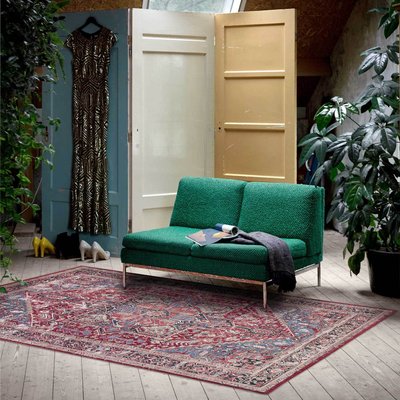 Tapis salon oriental vintage effet usé tissé plat , COMO HOMIE LIVING