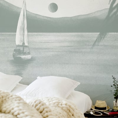 Papier peint panoramique Prendre le large 2, Brun clair 340 x 250cm ACTE DECO