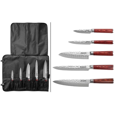 Trousse de chef 5 couteaux de cuisine Pakka X50 WUSAKI