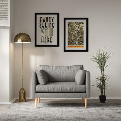 Gabriela Modern Soft Brushed Snuggle Chair with Light Wood Legs & Feather Fillings SO'HOME