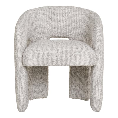 Fauteuil de table en tissu chiné beige TULSA PIER IMPORT