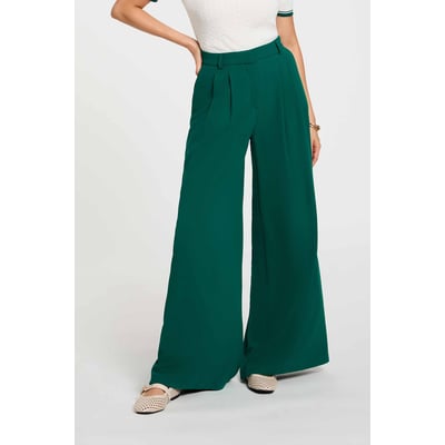 Pantalon large taille haute MORGAN