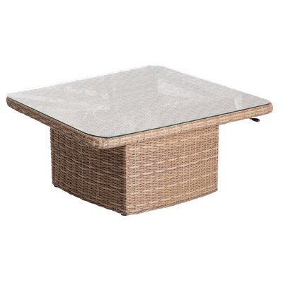 Table de jardin relevable en résine tressé Moorea HESPERIDE
