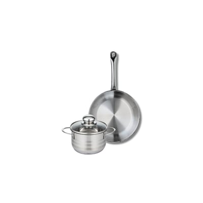 Batterie de cuisine 1 poêle 24cm + 1 faitout 14cm PROFI BRILLANT ELO
