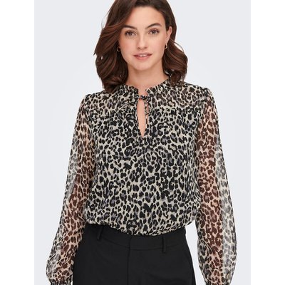 Blouse fluide imprimée, col V ONLY