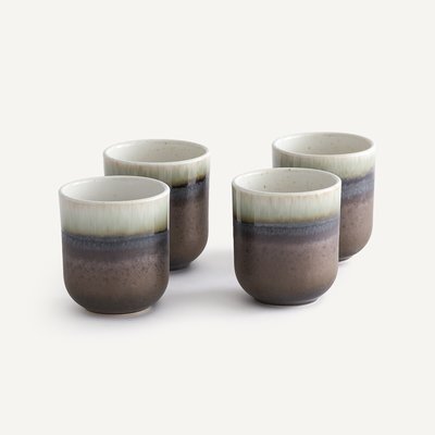 Lot de 4 tasses en grès émaillé réactif, Noa AM.PM