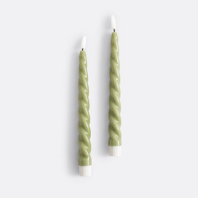 Lot de 2 bougies LED torsadées en cire, Caspar LA REDOUTE INTERIEURS