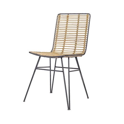 Chaise de salon en rotin et métal CLEM HYDILE
