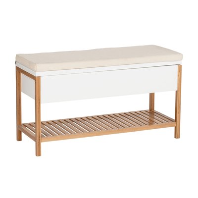 Banc d'entrée Finja avec coffre de rangement - en Bambou et MDF WENKO