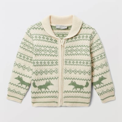 Cardigan tricot jacquard imprimé BOUT'CHOU