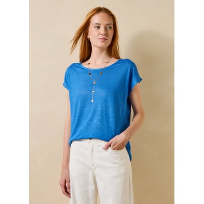 T-shirt droit en jersey lin manches courtes LA FEE MARABOUTEE