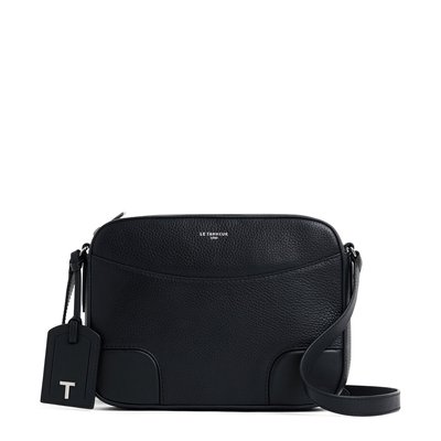 Sac bandoulière moyen modèle en cuir grainé et lisse ROMY LE TANNEUR