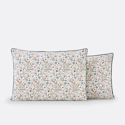 Kalyan Floral Print Cotton Percale Pillowcase LA REDOUTE INTERIEURS