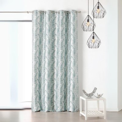 Rideau à oeillets aux motifs palmes LINDER