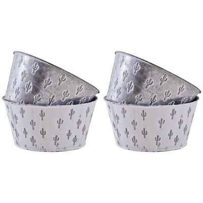 Corbeille cactus métal patiné Lot de 4 AUBRY GASPARD