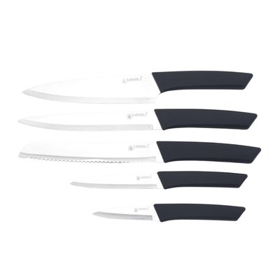Bloc de 5 couteaux en acier noir - "gibbs" LAGUIOLE CUISSON