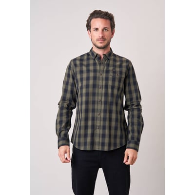 Chemise regular homme à carreaux en flanelle 100% coton PIETER DEELUXE