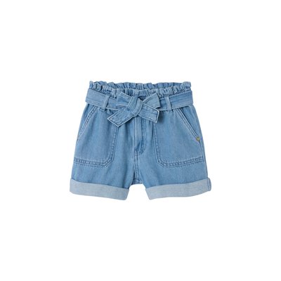 Short paperbag en denim léger VERTBAUDET