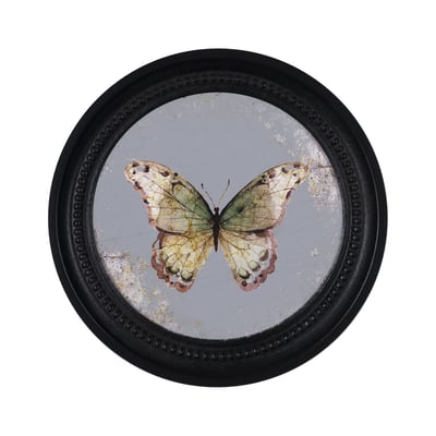 Déco murale encadrée papillon 27cm EMDE