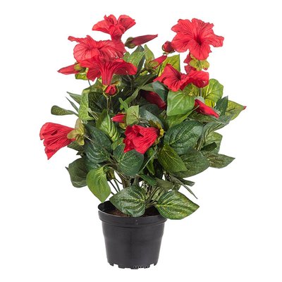 Petunia artificiel en pot H 38 cm 20 fleurs ARTIFICIELLES