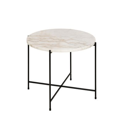 Table d'appoint ronde en marbre ø52cm - TANGARA DRAWER