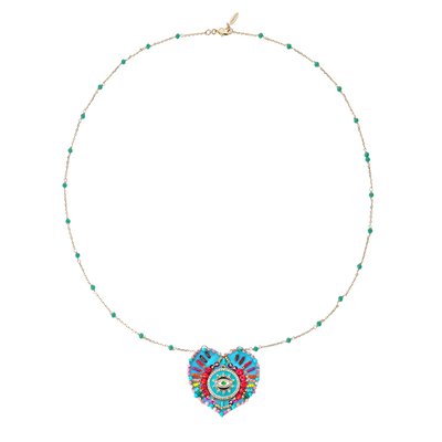Collier chaîne avec charm central avec perles JANEIRA HIPANEMA