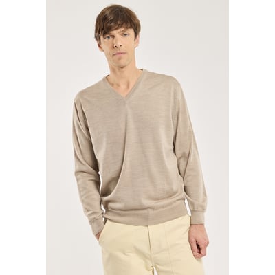 Pull col V Bérac - laine GUY DE BERAC