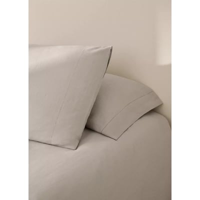 Taie d'oreiller lin lavé ajouré 50x75 cm MANGO HOME