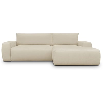 Canapé d'angle droit convertible 3 places en tissu chenille - SONNY HOMIFAB