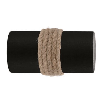 Embout de tringle cylindre en bois avec corde naturelle MOBOIS