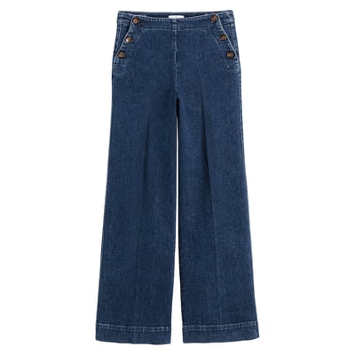 Wide Leg Sailor Jeans with High Waist LA REDOUTE COLLECTIONS