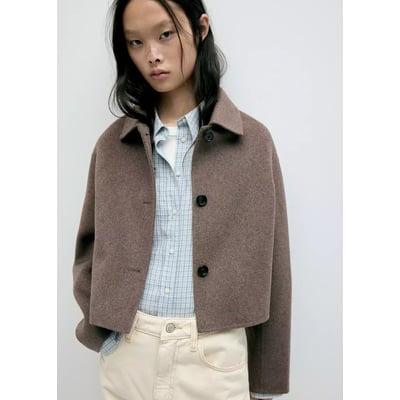 Veste laine revers MANGO