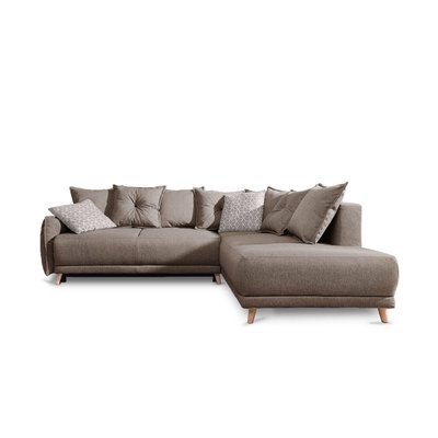 Canapé d'Angle Convertible en Tissu 5 places - LENA LISA DESIGN