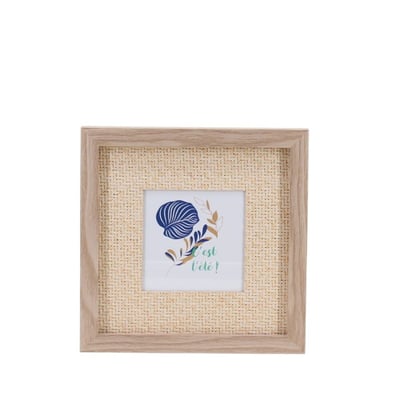 Porte photo en rotin 22x22cm ORNAMI