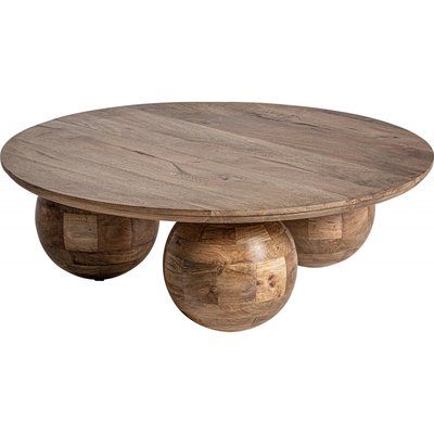 Table basse en bois de mangue, ronde, Laugna RECOLLECTION