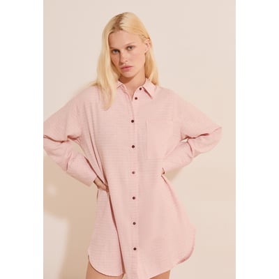 Chemise de nuit à carreaux en coton RAISA ETAM
