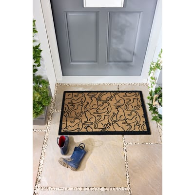 Outline Cats Coir Doormat MY MAT