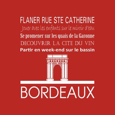 Tableau Sur Toile Bordeaux ILLUSTRATION CEANOTHE