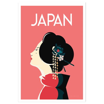 Affiche voyage Japon et tradition HEXOA