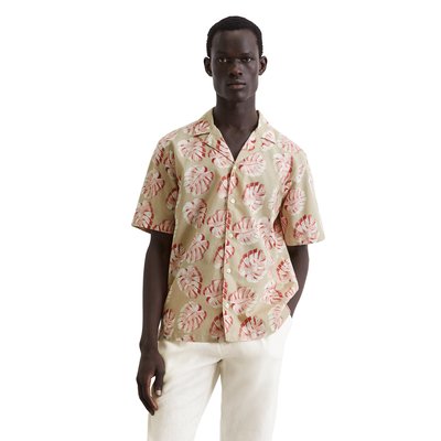 Chemise à manches courtes regular en lin et en coton bio MARC O'POLO