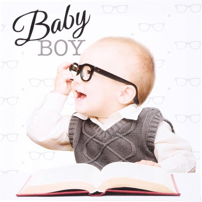 Toile imprimée bébé fun - 28 x 28 cm - Garçon ATMOSPHERA