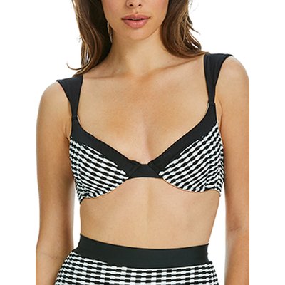 Haut maillot OPÉRA bain non préformé Eva noir-blanc SAPPH