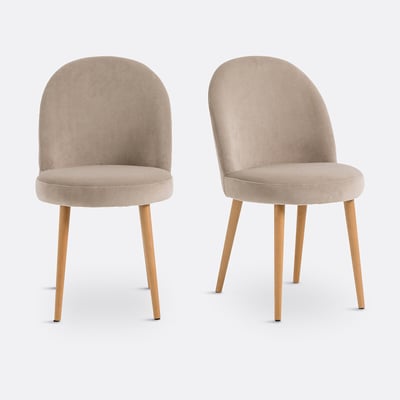 Lot de 2 chaises velours, Inès LA REDOUTE INTERIEURS