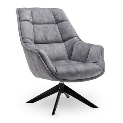 Fauteuil de séjour en velours gris L98 cm - VOLTER CALICOSY