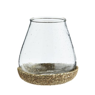 Photophore en verre et jute Votive MADAM STOLTZ