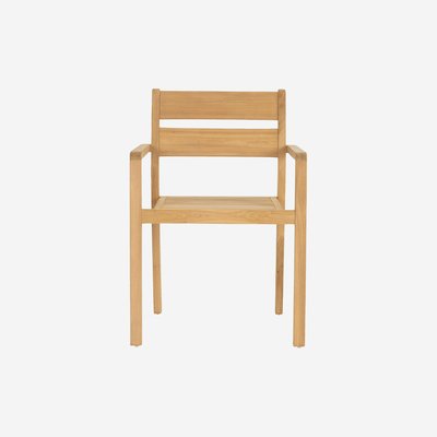 Lot de 2 chaises de jardin en teck massif CALVIA HABITAT
