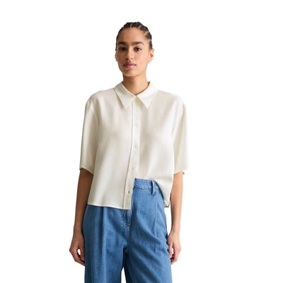 Chemisier crop relaxed en TENCEL™ Lyocell MARC O’POLO DENIM