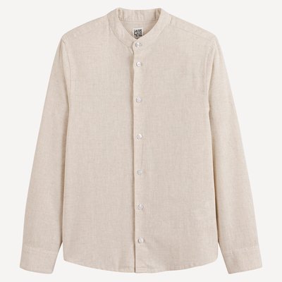 Hemd mit Mao-Kragen, Baumwolle/Leinen LA REDOUTE COLLECTIONS