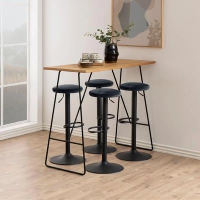 Tabourets de bar réglables et pivotants en velours (lot de 2) - MARCUS HELLIN, DEPUIS 1862